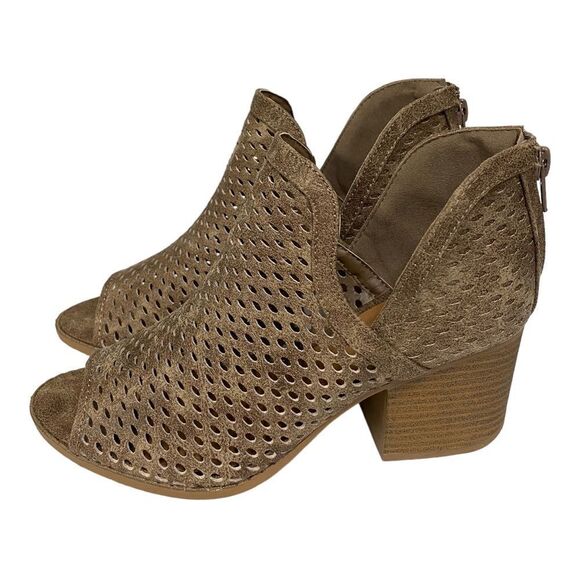 NEW in Box QUPID Core-27 Dk Taupe Mesh Ankle Booties 5.5 6 - Picture 2 of 6